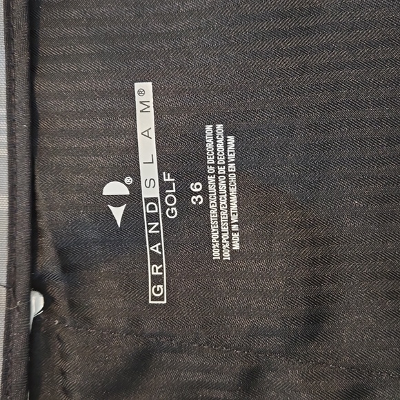 GRAND SLAM SHORTS GREY PLAID SZ 36 - Picture 8 of 9